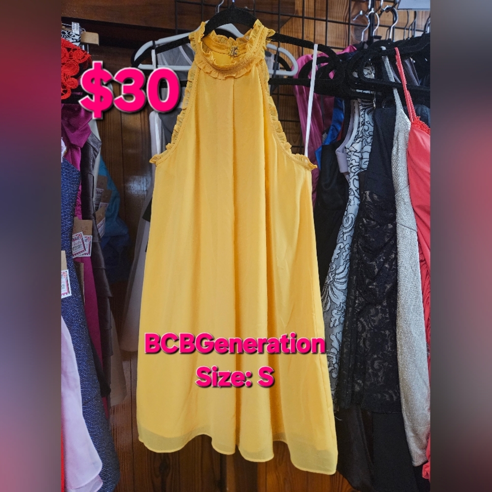 BCBGeneration Sunny Yellow Sleeveless Dress
